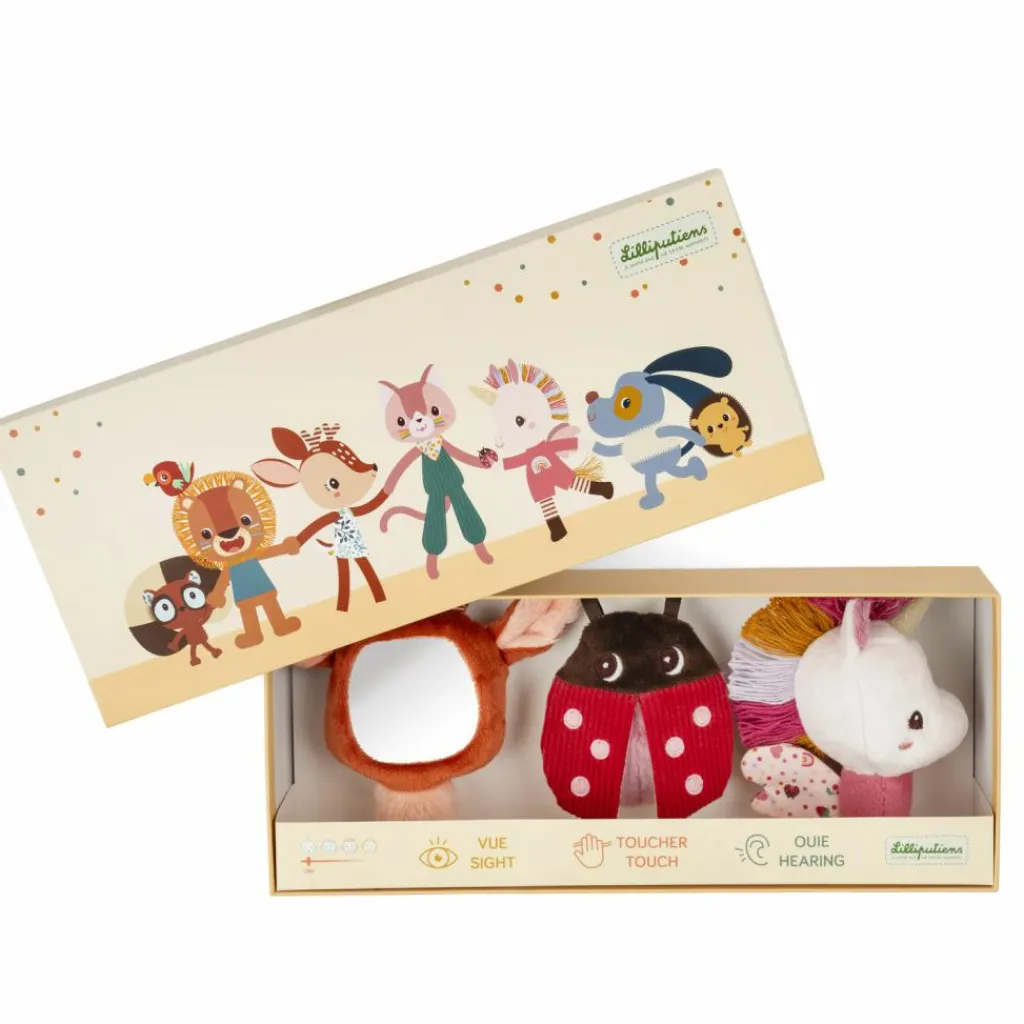 Hot Set de découvertes sensorielles Lena (3 pièces) Hochet