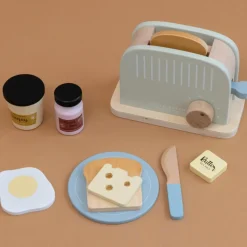 New Set de grille-pain en bois FSC Dînette Et Aliments Factices