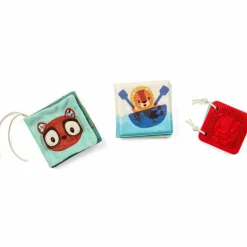 Discount Set de naissance 3 livres sensoriels Jungle Livre Bébé En Tissu