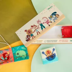 Discount Set de naissance 3 livres sensoriels Jungle Livre Bébé En Tissu