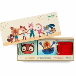 Discount Set de naissance 3 livres sensoriels Jungle Livre Bébé En Tissu