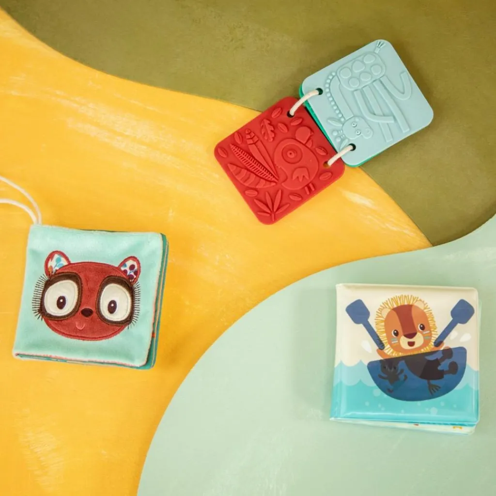 Discount Set de naissance 3 livres sensoriels Jungle Livre Bébé En Tissu