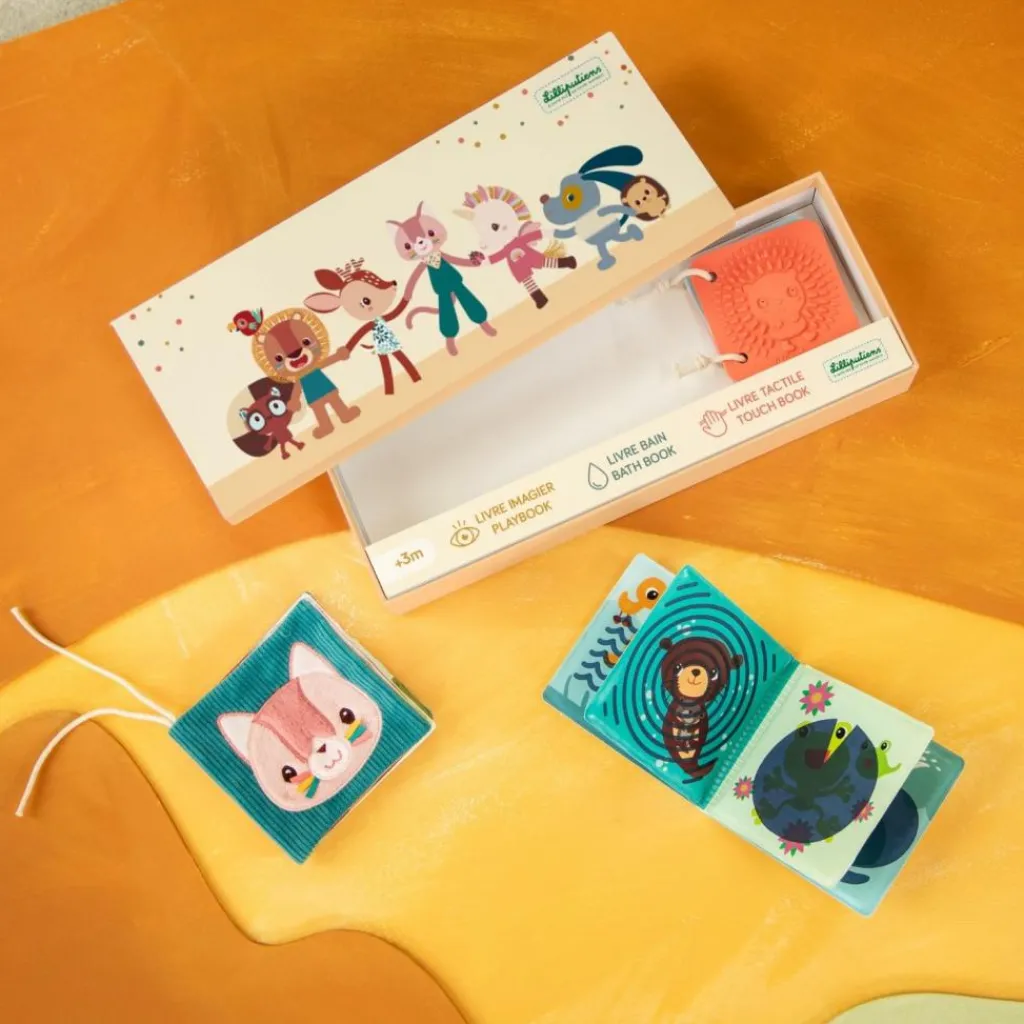 Best Set de naissance 3 livres sensoriels Jardin Livre Bébé En Tissu
