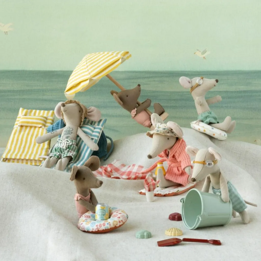 Best Set de plage seau pelle et coquillages pour figurine souris Accessoires Pour Univers De Jeu