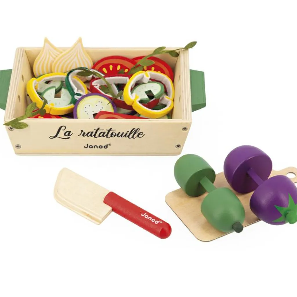 Online Set de ratatouille en bois Dînette Et Aliments Factices