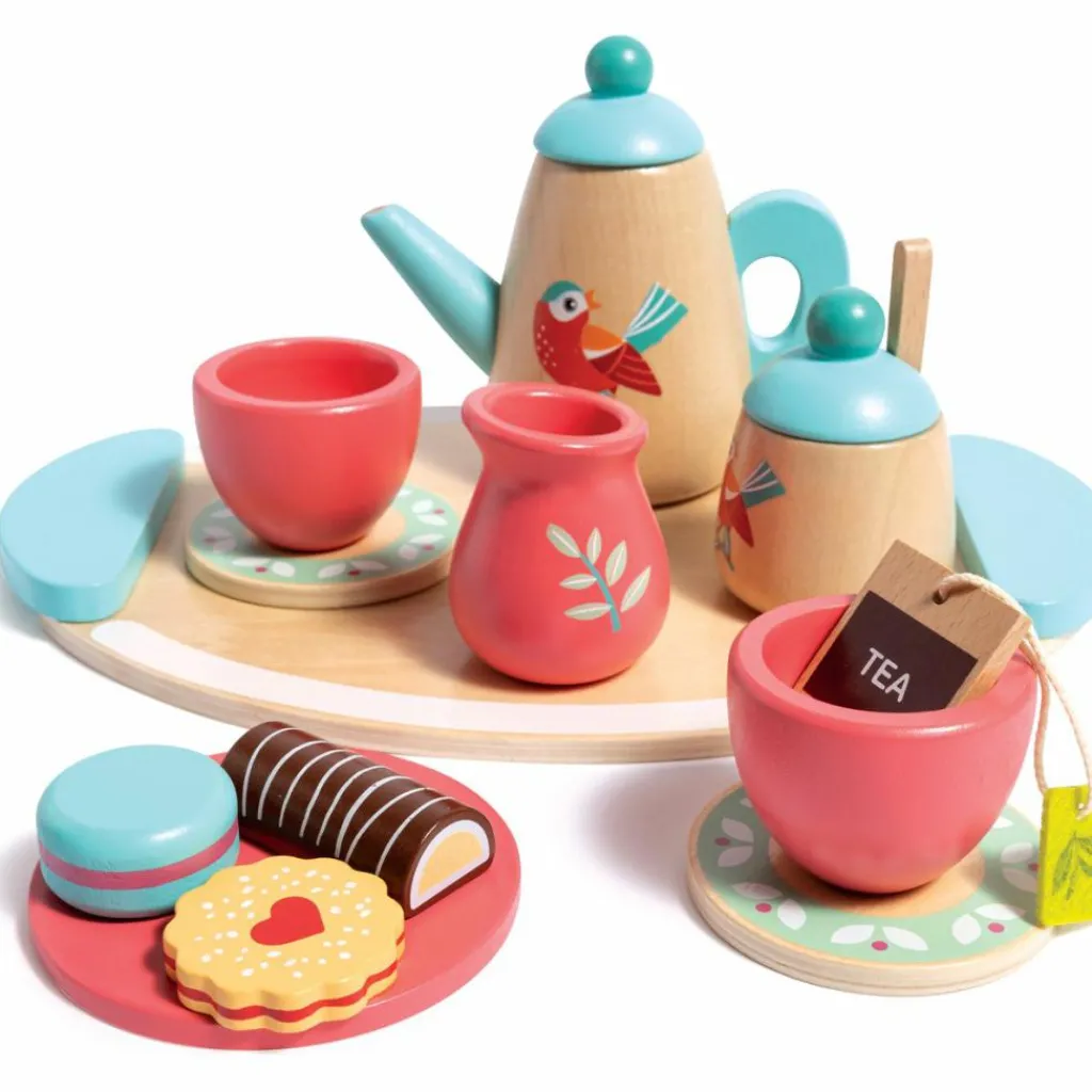 Best Set de thé en bois Dînette Et Aliments Factices