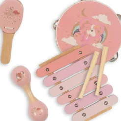Sale Set instruments musique Licorne (4 pièces) Eveil Musical