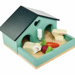 Outlet Set lapin et cochon d'inde + cabane Accessoires Pour Univers De Jeu