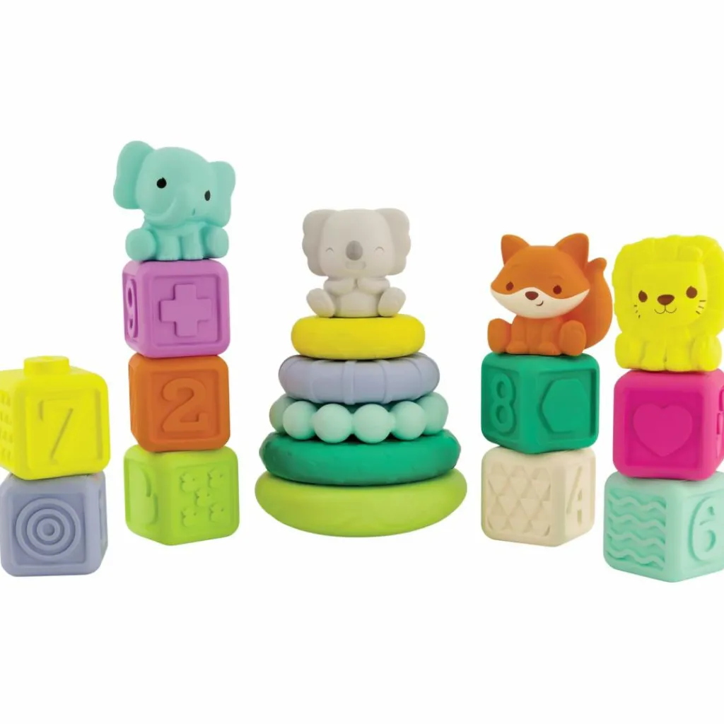 Best Set sensoriel 18 pièces encastrables Jouet À Empiler