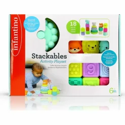 Best Set sensoriel 18 pièces encastrables Jouet À Empiler