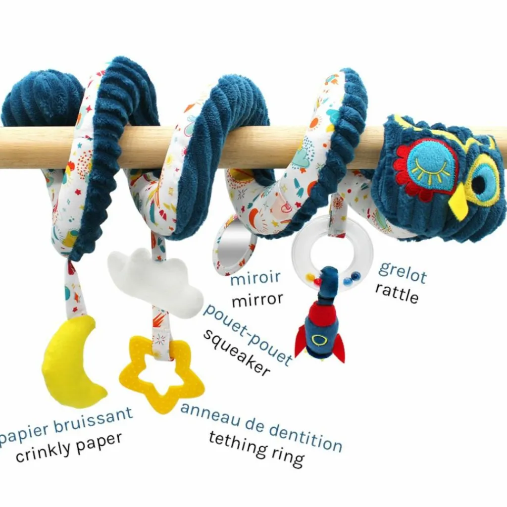 Discount Spirale d'activités Astros le Hibou Jouet D'Activités À Suspendre