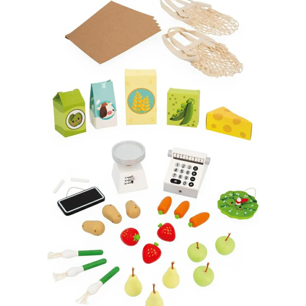 Hot Stand de marché Ferme avec accessoires (32 accessoires) Marchand