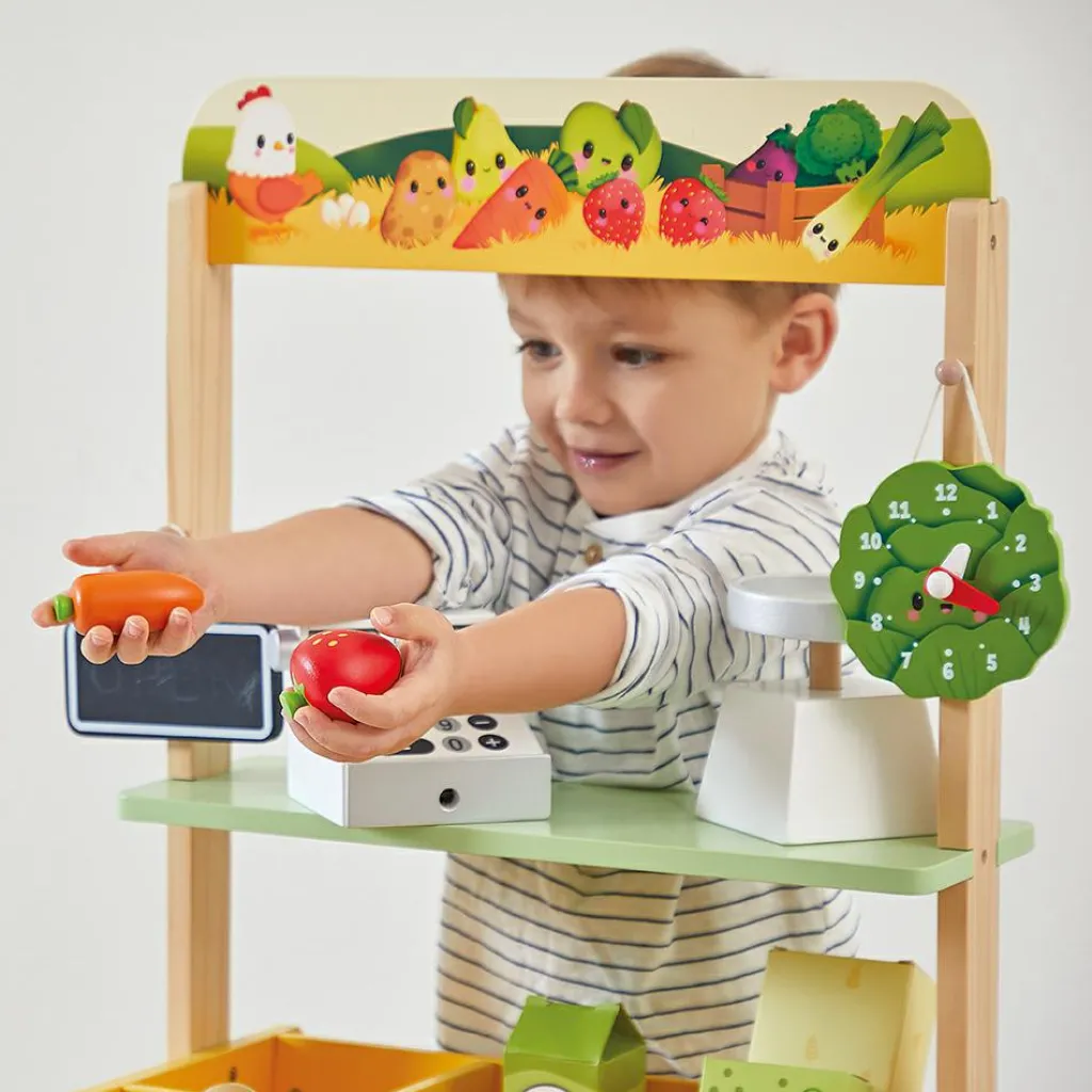 Hot Stand de marché Ferme avec accessoires (32 accessoires) Marchand