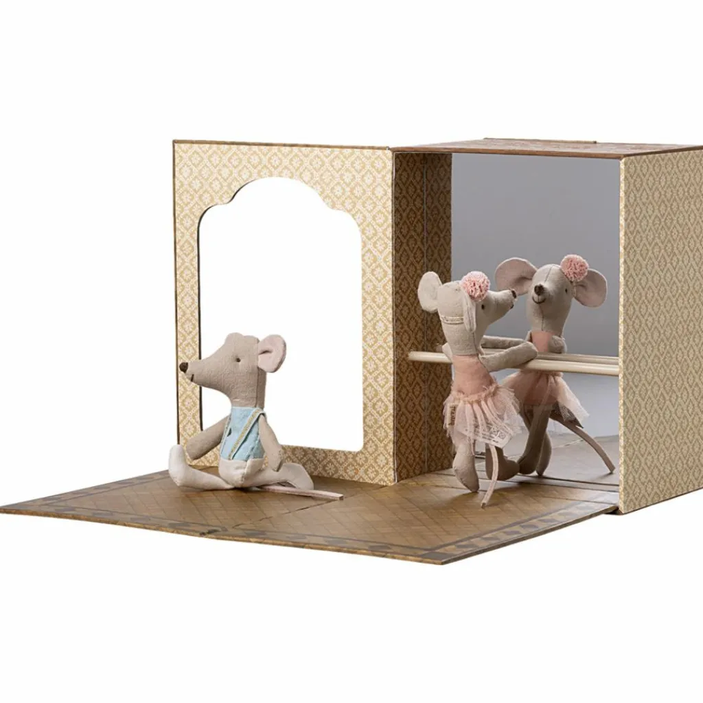 New Studio de danse avec petite sœur et petit frère Souris Figurines De Jeu
