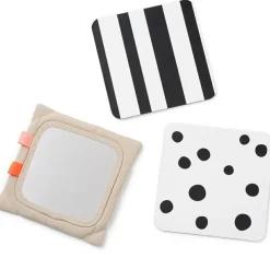 New Support avec cartes de motifs contrastés Deer friends Sable Livre Bébé En Tissu