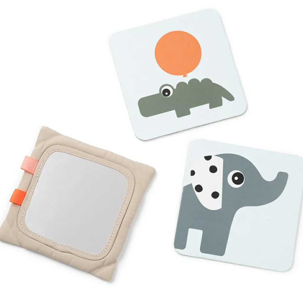 New Support avec cartes de motifs contrastés Deer friends Sable Livre Bébé En Tissu