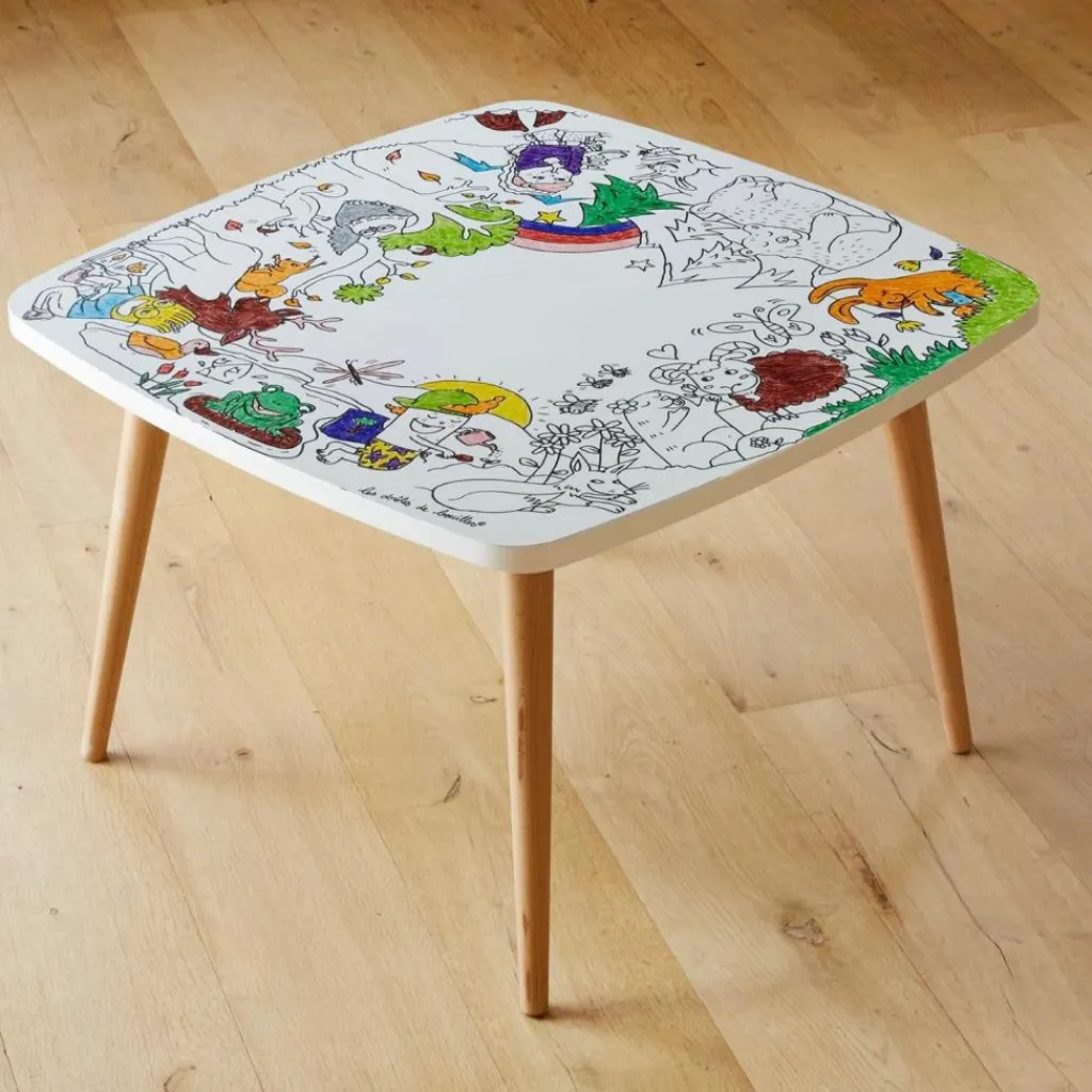 Hot Table à colorier Coloritable modèle La Forêt Dessin Et Peinture