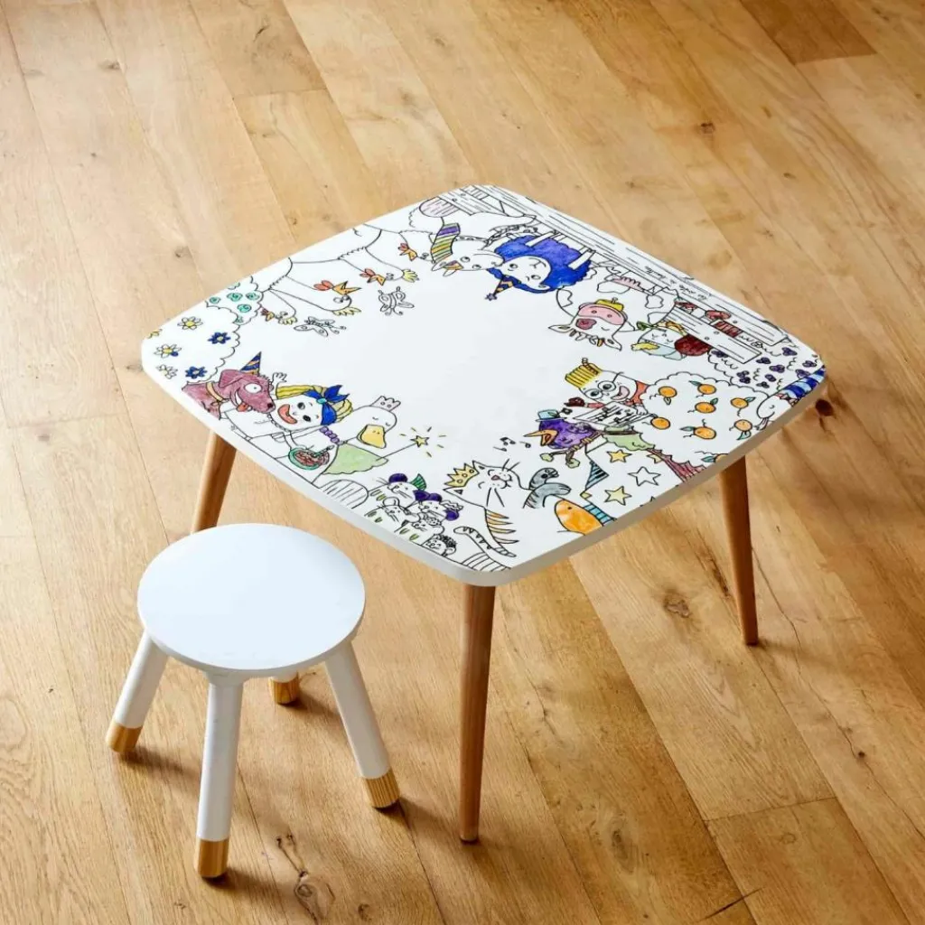 Hot Table à colorier coloritable modèle La Ferme Dessin Et Peinture