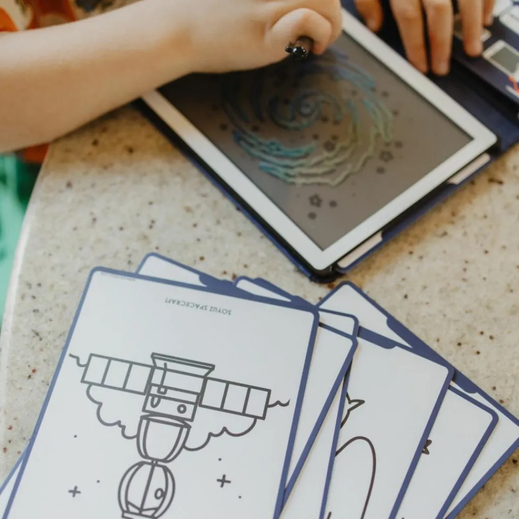 New Tablette à dessin KIDYDRAW-MINI Galaxie bleue Dessin Et Peinture