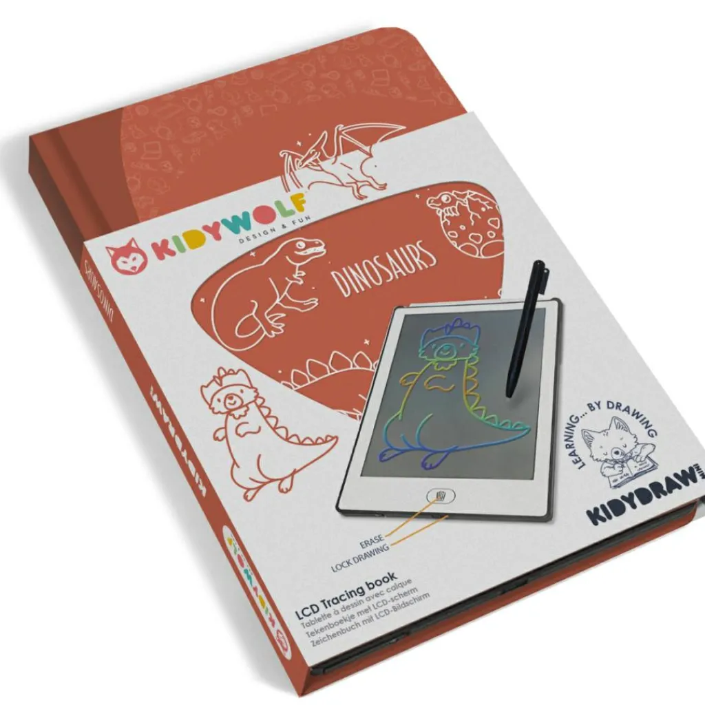 Sale Tablette à dessin KIDYDRAW-MINI Dinosaures rouge Dessin Et Peinture