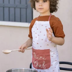 Discount Tablier enfant en coton enduit Arc-en-ciel (3-6 ans) Enfant Tablier Enfant