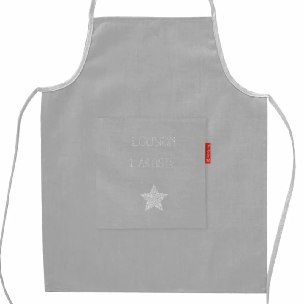 Hot Tablier gris clair (personnalisable) Enfant Tablier Enfant