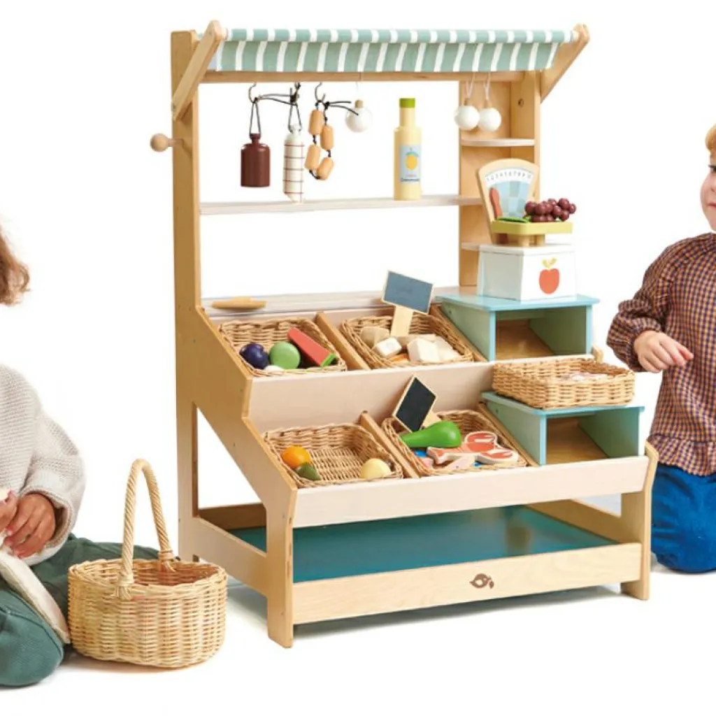 Best Étal de marché en bois Marchand