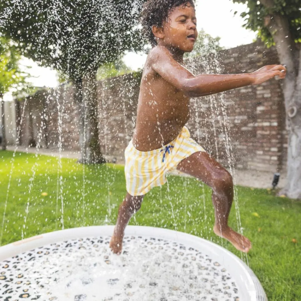 Hot Tapis de glisse arroseur Léopard beige Enfant Piscine Enfant