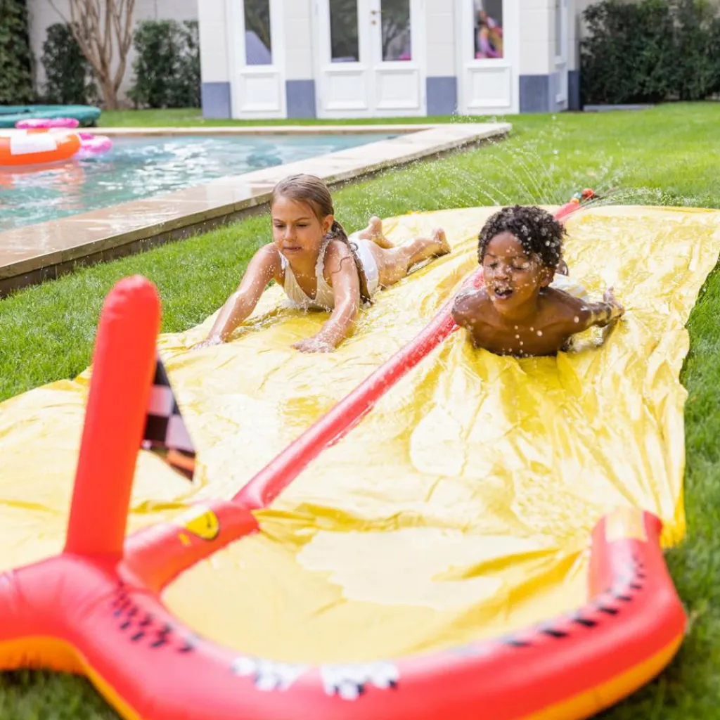Best Tapis de glisse eau arroseur Racing Enfant Piscine Enfant