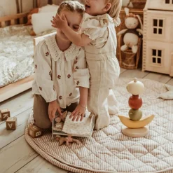 Outlet Tapis de jeu 2 en 1 Noomad Organic Soft Stripes Brown Tapis De Jeu