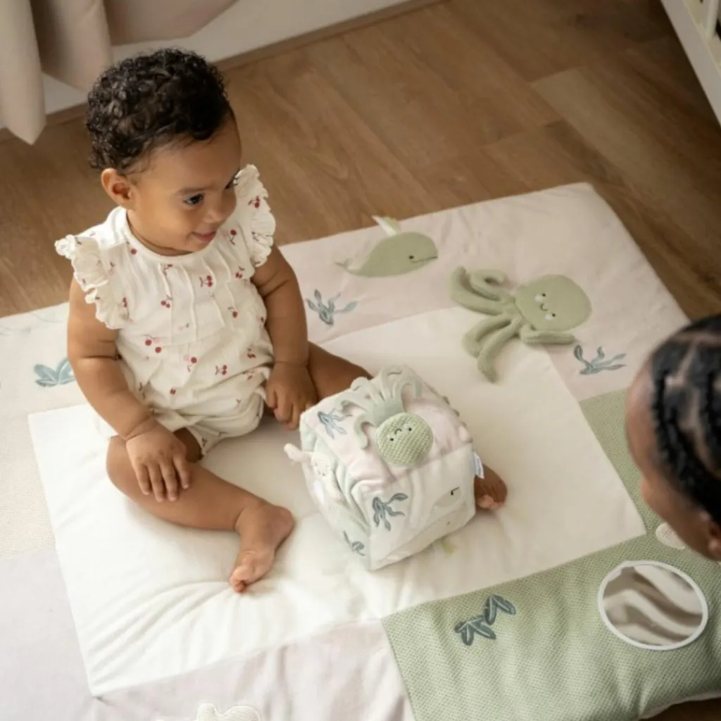 Sale Tapis de jeu Animals Laurel Green-Warm Linen (75 x 95 cm) Tapis D'Éveil