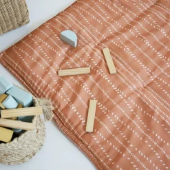 Tapis de jeu carré Nepo Terracotta (100 x 100 cm) Tapis De Jeu