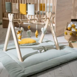 Best Tapis de jeu en gaze de coton Sauge (100 x 100 cm) Tapis De Jeu