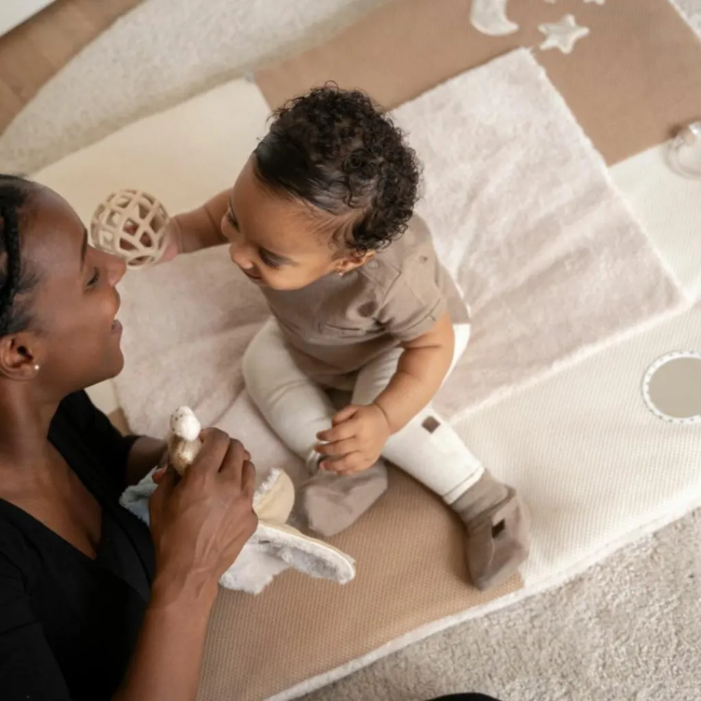 Tapis de jeu Heaven Clay-Warm Linen (75 x 95 cm) Tapis D'Éveil