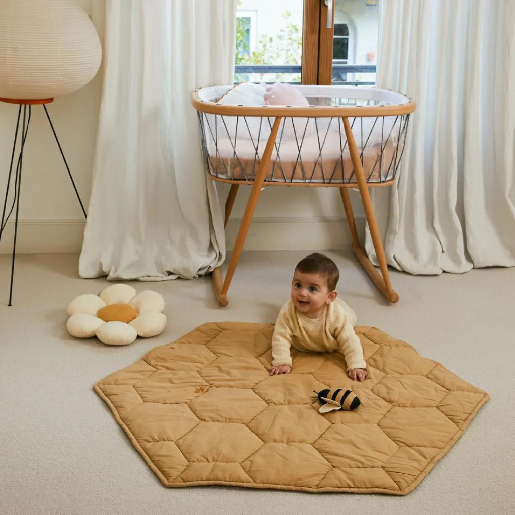 Hot Tapis de jeu lavable Honeycomb (100 x 100 cm) Tapis De Jeu