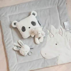 Clearance Tapis de jeu Tapidou Ma jolie licorne argent (100 x 100 cm) Tapis De Jeu