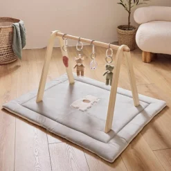 Best Tapis de parc réversible gaze de coton bio Fluffy (75 x 95 cm) Tapis D'Éveil