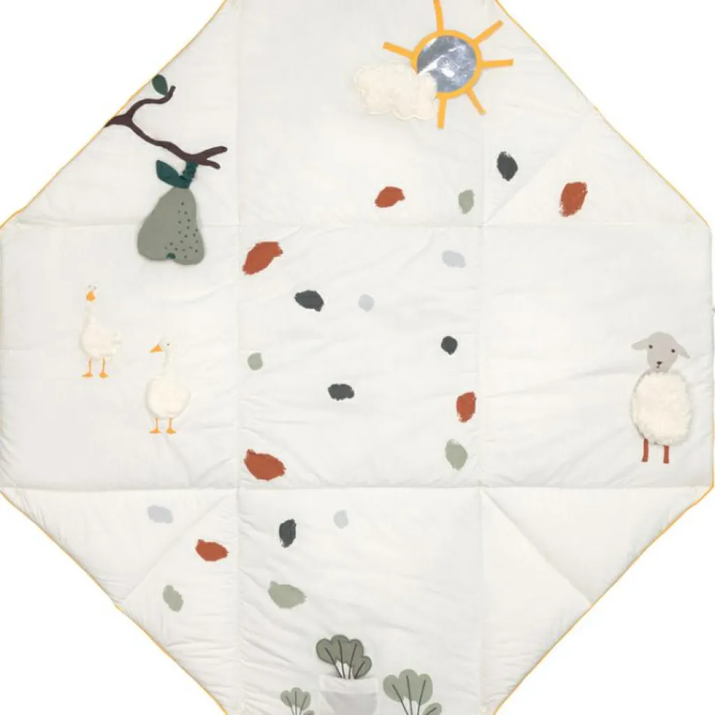 Outlet Tapis d´éveil 2 en 1 en coton bio Tiny Farmer (120 x 120 cm) Tapis D'Éveil