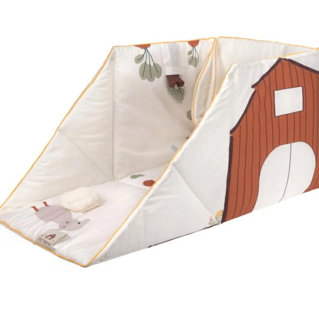 Outlet Tapis d´éveil 2 en 1 en coton bio Tiny Farmer (120 x 120 cm) Tapis D'Éveil