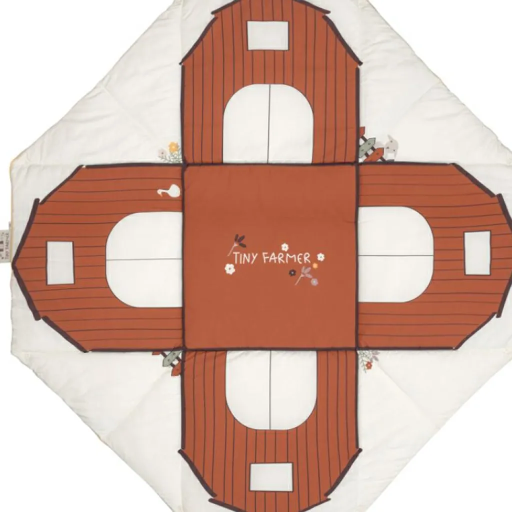 Outlet Tapis d´éveil 2 en 1 en coton bio Tiny Farmer (120 x 120 cm) Tapis D'Éveil