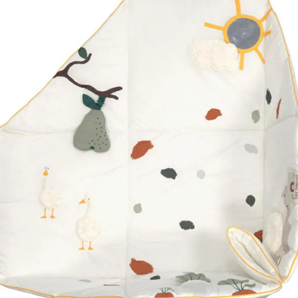 Outlet Tapis d´éveil 2 en 1 en coton bio Tiny Farmer (120 x 120 cm) Tapis D'Éveil