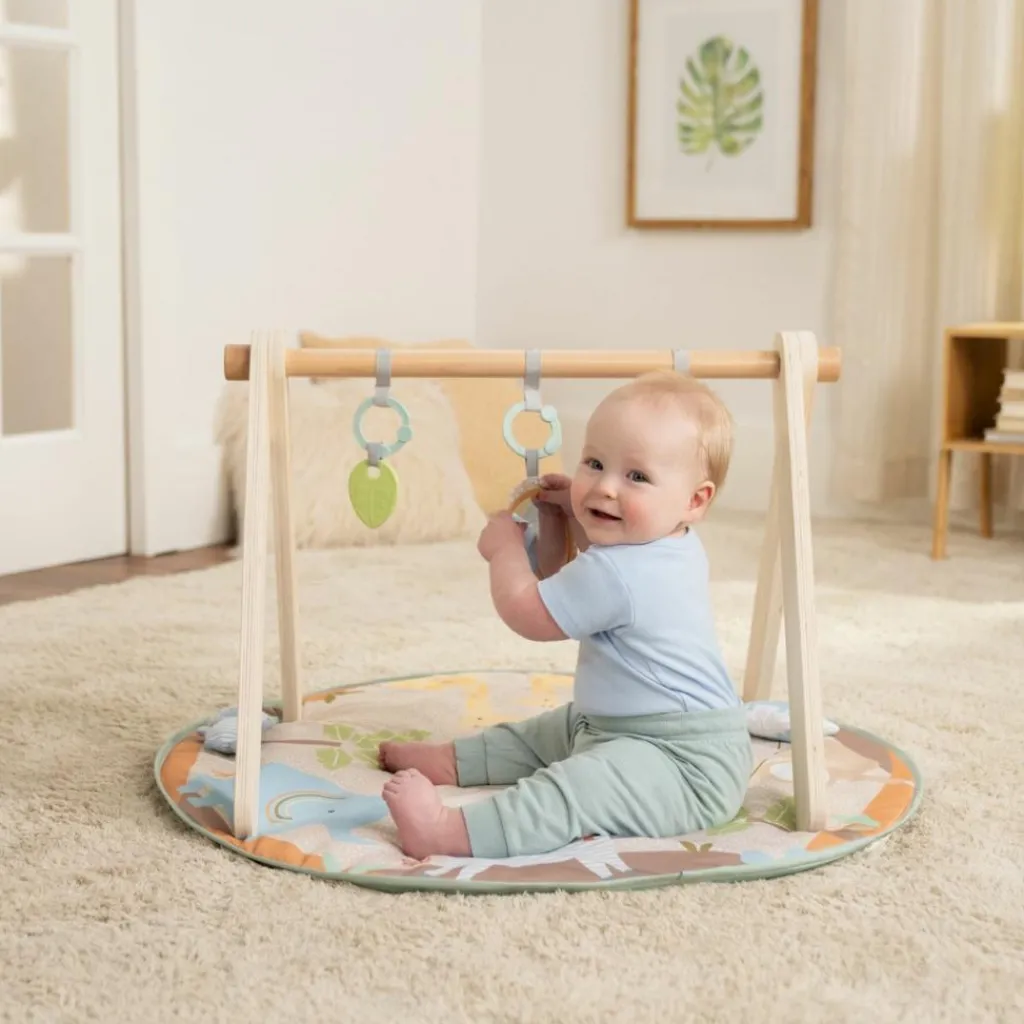 New Tapis d'éveil avec arche en bois Tanner Tapis D'Éveil