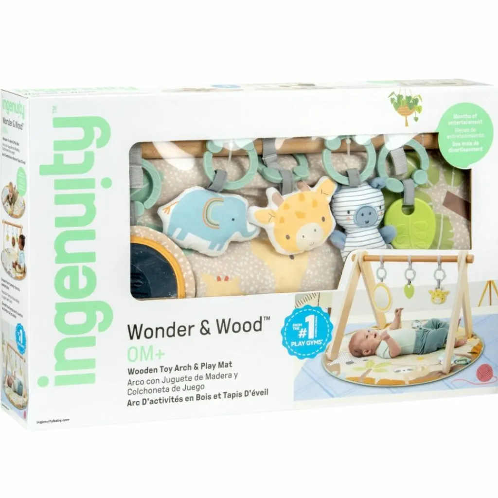 New Tapis d'éveil avec arche en bois Tanner Tapis D'Éveil