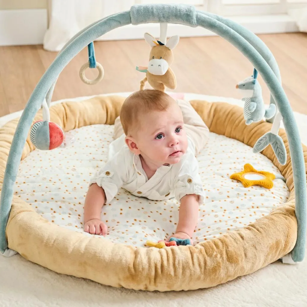Hot Tapis d'éveil avec arches Felix et Léo (90 cm) Tapis D'Éveil