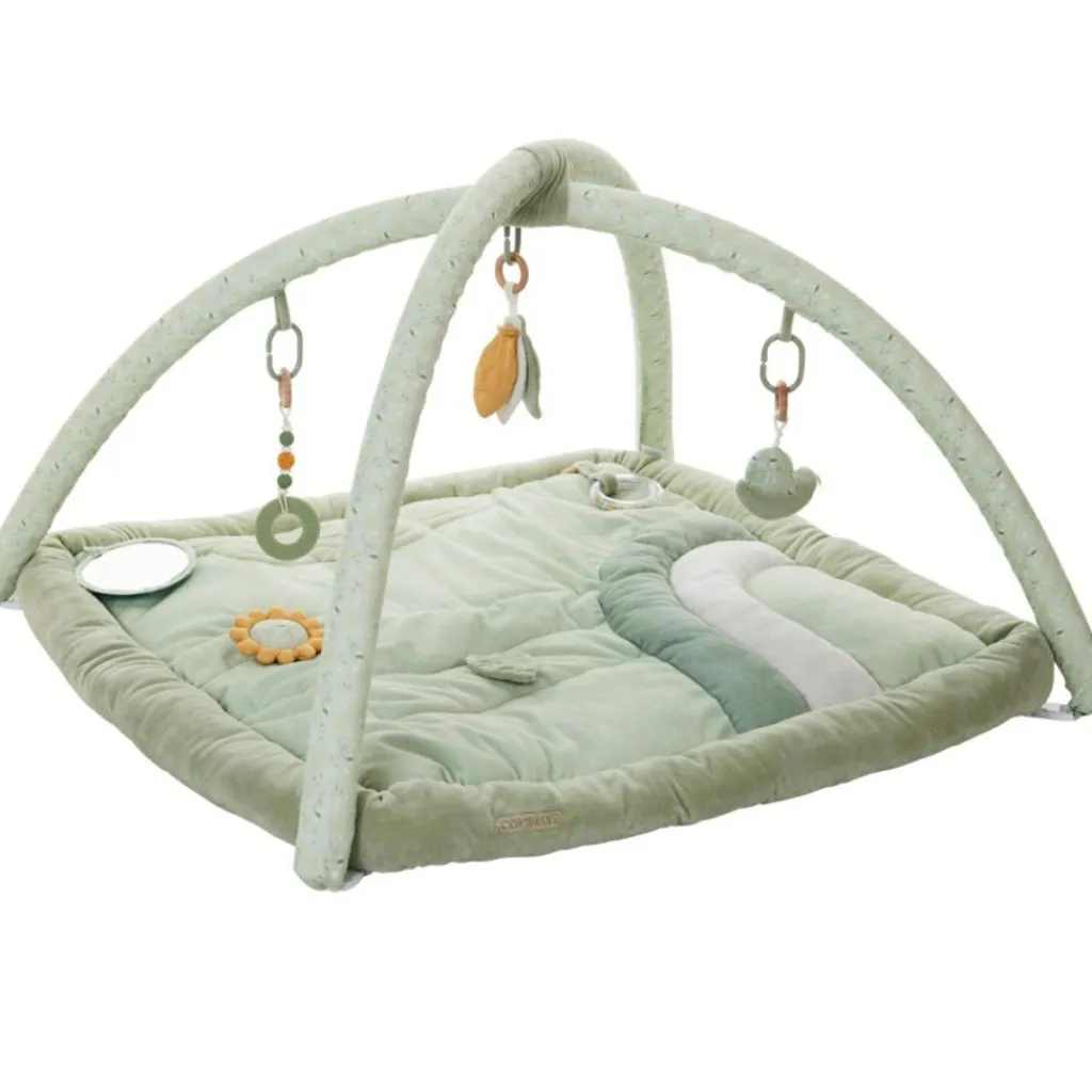 Online Tapis d'éveil ouatiné soft boa avec arche de jeux vert Tapis D'Éveil