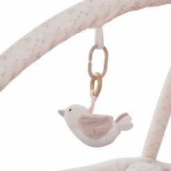 Tapis d'éveil ouatiné soft boa avec arche de jeux rose Tapis D'Éveil