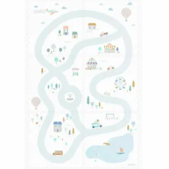 Sale Tapis puzzle 3 en 1 Tiloo Village (120 x 180 cm) Tapis De Jeu