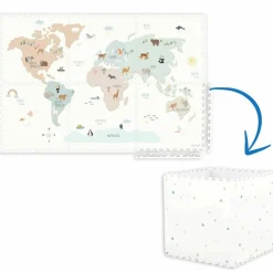 Best Tapis puzzle 3 en 1 Tiloo Worldmap (120 x 180 cm) Tapis De Jeu