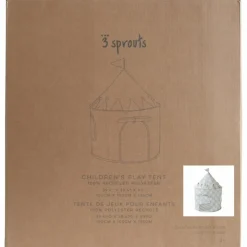 Tente de jeu en tissu recyclé Damier beige Tente De Jeu