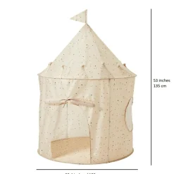 Tente en tissu recyclé Terrazzo crème Tente De Jeu